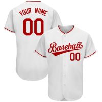 2023 New Custom Stitched Baseball Jersey Embroidery Team Name Number Breathable Button Baseball Shirt Hip-Hop Street Style for Men/Teens