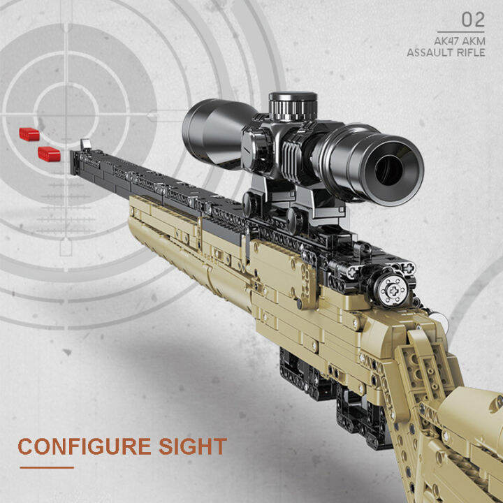 military-series-ww2-m24-awm-sniper-ak47-akm-model-building-blocks-qbz95-winchester-weapons-bricks-toys-gifts