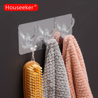 Houseeker Punch-ฟรีเครื่องหมายสติกเกอร์สกรูภาพติดผนัง Hook สำหรับห้องครัวห้องน้ำ