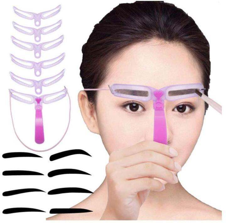 8 Styles Eyebrow Stencils, Eyebrows shapes Template, Reusable Grooming