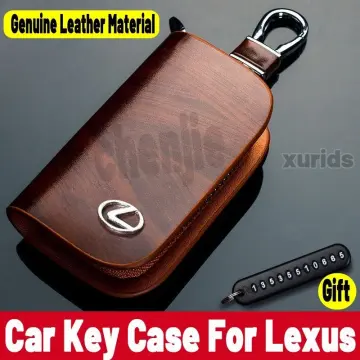 Leather Car Key Fob Case Cover Holder Shell For Lexus ES RC IS300 RX350 4  Button