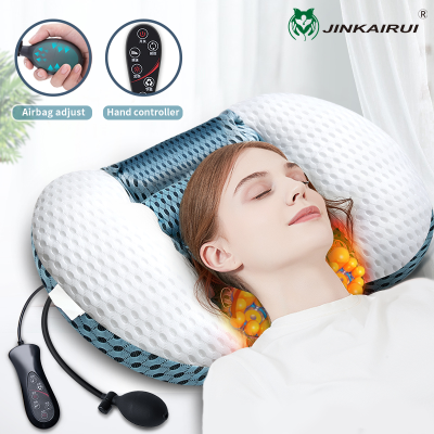 Jinkrairui เครื่องนวดคอนวดไฟฟ้า Sleep หมอนแบบบูรณาการความร้อนนวดถุงลมนิรภัยเครื่องนวดบรรเทาความเมื่อยล้าปรับปรุงการนอนหลับ