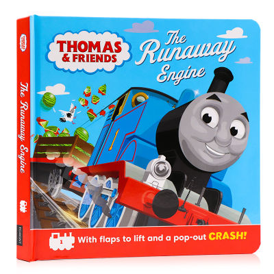 Thomas &amp; friends the runaway engine pop up English original picture book cartoon picture book English Enlightenment gift book