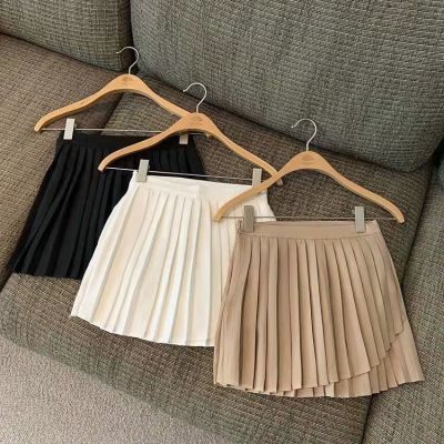 【CC】┅❒  Irregular Color Pleated Skirt Korean Fashion Waist A Skirts for