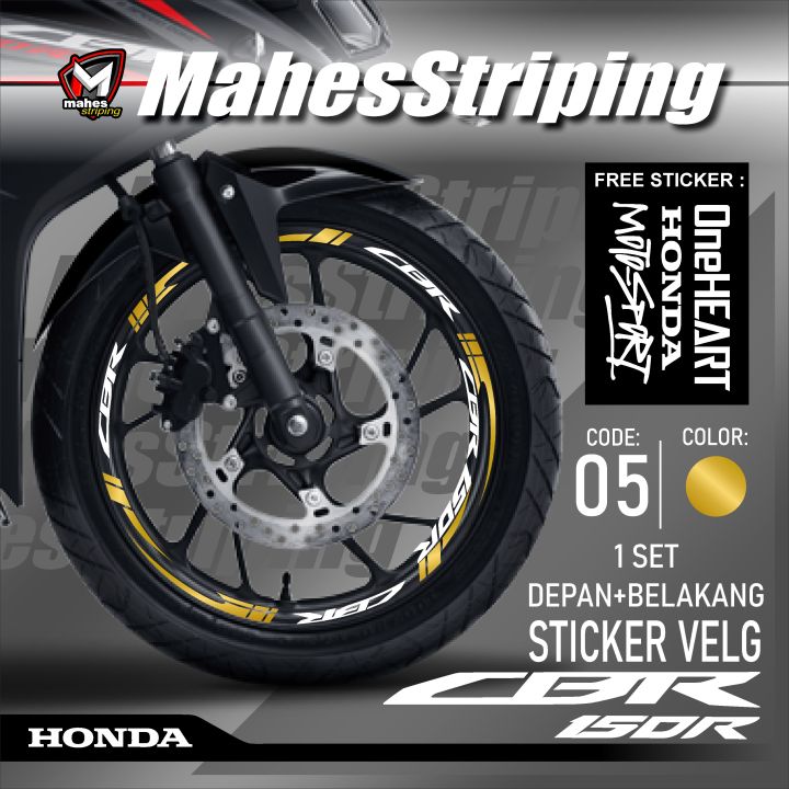 Mahes Striping Stiker Cutting Sticker Velg Honda CBR 150 R Racing Lis