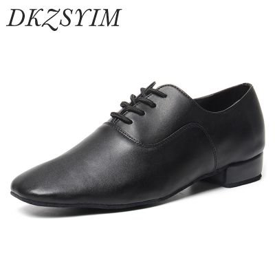 DKZSYIM รองเท้าผ้าใบเด็กผู้ชาย,รองเท้าผ้าใบแทงโก้รองเท้าเต้นสไตล์โมเดิร์นห้องบอลรูมละตินรองเท้าเต้นสำหรับผู้ชาย2.5ซม.