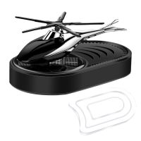 【DT】  hotCar Essential Oil Diffuser Aviation Al Alloy Air Freshener Helicopter Solar Energy Rotating Aromatherapy Diffuser Interior