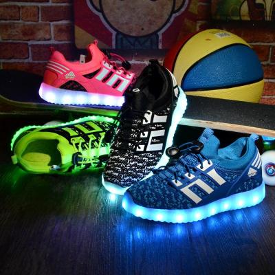 Lights Shoes Childrens Shoes New Spring And Autumn Childrens Led Charging Luminous Shoes Childrens Shoes Usb Colorful Lights Shoes Tide