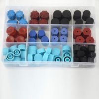 77Pcs/Box A/C R134A R12 High Low Side Valve Core Service Port Dust Cap Set