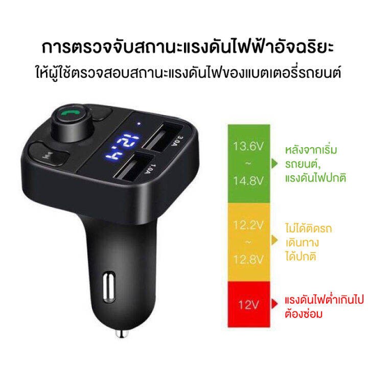 บลูทูธรถยนต์-ตัวรับสัญญาณบลูทูธ-ตัวเปิด-fm-บลูทูธรถยนต์-บลูทูธ-รถยนต์-เครื่องเล่น-mp3-ในรถยนต์-บลูทูธในรถ