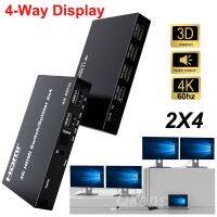 3D ตัวแปลงวิดีโอเครื่องแยกสัญญาณเสียง4K 60Hz 2x 4เครื่องกระจายสัญญาณ HDMI 2 In 4 Out สำหรับกล้อง PS4แล็ปท็อป PC ไปยังโปรเจกเตอร์จอทีวี