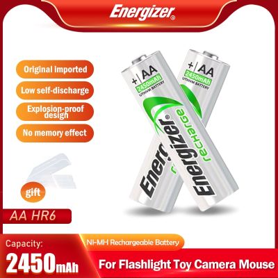 ❉☋¤ 1-2PCS Energizer AA NI-MH Rechargeable Battery For Flashlight Shaver Mouse Camera Toys 1.2V 2450mAh NIMH Pre-charged Bateria