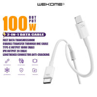 สายชาร์จโทรศัพท์ WK PD100W รุ่น WDC-176 ยาว 1.2เมตร สายชาร์จ 2 in1 USB Type-C to Type-C/iPh ไฟแรงชาร์จเต็มไว