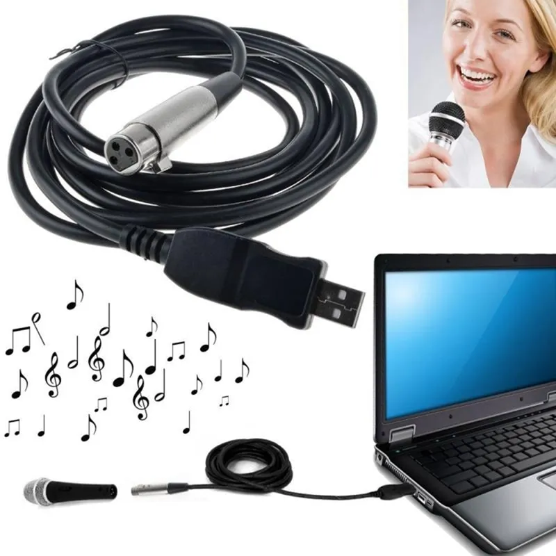 Link　XLR　Male　Meters　Lazada　USB　PH　MIC　to　Female　USB　Microphone　Cable