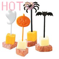 Hot? 8ชิ้น เซ็ต Halloween Fruit Fork การ์ตูนเด็กขนมเค้กขนม Pick