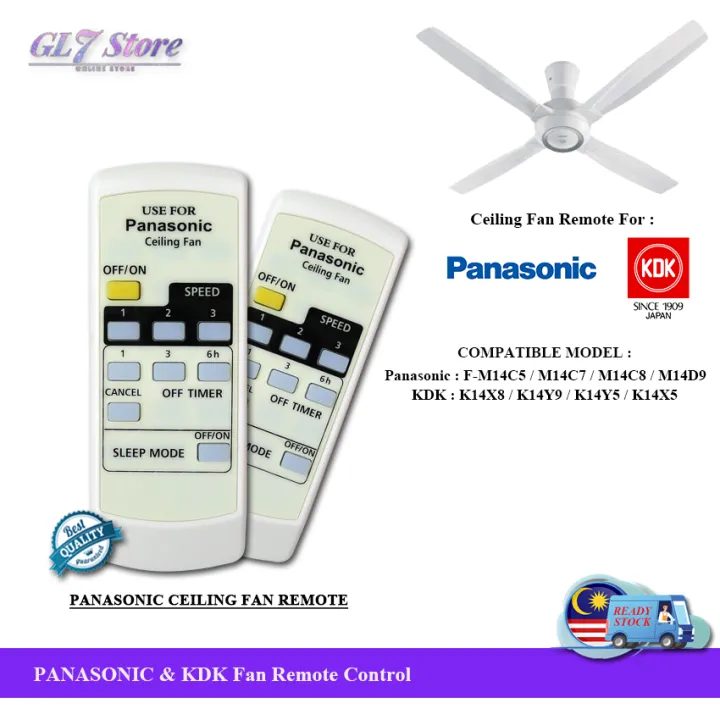 ORIGINAL PANASONIC / KDK CEILING FAN REMOTE CONTROL FOR FM14C5 / M14C7
