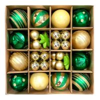 ชุดลูกต้นไม้คริสต์มาสแขวนพลาสติกแตก3-6ซม. 42แพ็คสำหรับการตกแต่งบ้านลูกบอลสีลูกบอลประดับคริสต์มาส