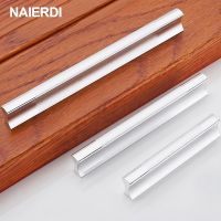 NAIERDI Drawer Pulls Kitchen Handles Aluminum Alloy Door Knob Cabinet Holder Case Box Puller Cupboard Furniture Handle Hardware Door Hardware Locks