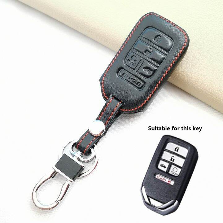 leather-car-remote-key-case-cover-for-honda-crv-cr-v-fit-civic-accord-hr-v-hrv-city-odyssey-xr-v-shell-holder-keychain-protector
