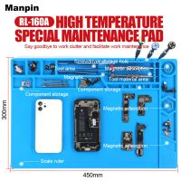 S160A High Temperature Repair Mat Anti Static Electronics PC Phone Fix Table Working Rubber Pad Parts Storange Strong Magnetic