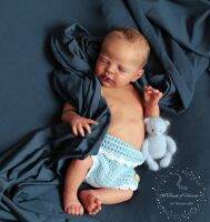 【YF】 Reborn Doll Kits Blank Unpainted Vinyl Soft Silicone Baby Molds Closed Eyes Kit With Cloth Body Parts 16 Inches