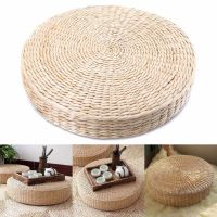 1pc Round Natural Straw Weave Zafu Meditation Yoga Round Mat Zafu Chair Cushion Chair Seat Mat Tatami Cushion 40cm Drop Shipping