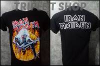 เสื้อยืดคอกลมสกรีนลาย IRON MAIDEN