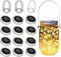 【FCL】✜㍿☌  Jar Lid Lights Outdoor Hanging for Garden Porch Lawn Decoration