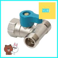 มินิบอลวาล์วสามทาง MALE/FEMALE/MALE SANWA 1/2 นิ้ว สีฟ้า3-WAY MINI BALL VALVE SANWA MALE/FEMALE/MALE 1/2IN BLUE **คุ้มที่สุดแล้วจ้า**