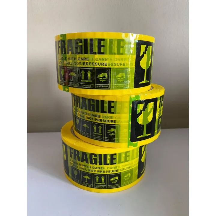 Yellow Fragile Tape 50 meters Lazada PH