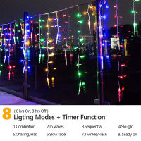 Christmas LED Lights Twinkling Icicle String Lights Waterproof Hanging Christmas Lights Outdoor Garden Party Holiday Decoration