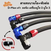 สายระบายไอ+หัวต่อ ตรงรุ่น D-Max เก่า ออนิว เครื่องยูโร3 สายระบายไอน้ำมันเครื่อง หัวฟิตติ้ง งอ90 King แท้ พร้อมสายถักยาว 1 เมตรสีดำ อย่างดี