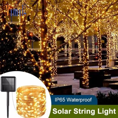 ۩⊕ 【Free Shipping】Vimite 10/20/32m LED Solar Light Bar Christmas Lights Outdoor Waterproof Automatic Garden Lawn Fairy Lights Christmas Tree Christmas Decoration Lighting