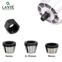 【hot】❆  LAVIE 1PC 3 Pcs Set Collet 6mm 6.35mm 8mm Collets Chuck Engraving Trimming Machine Electric Router Milling Cutter Accessories