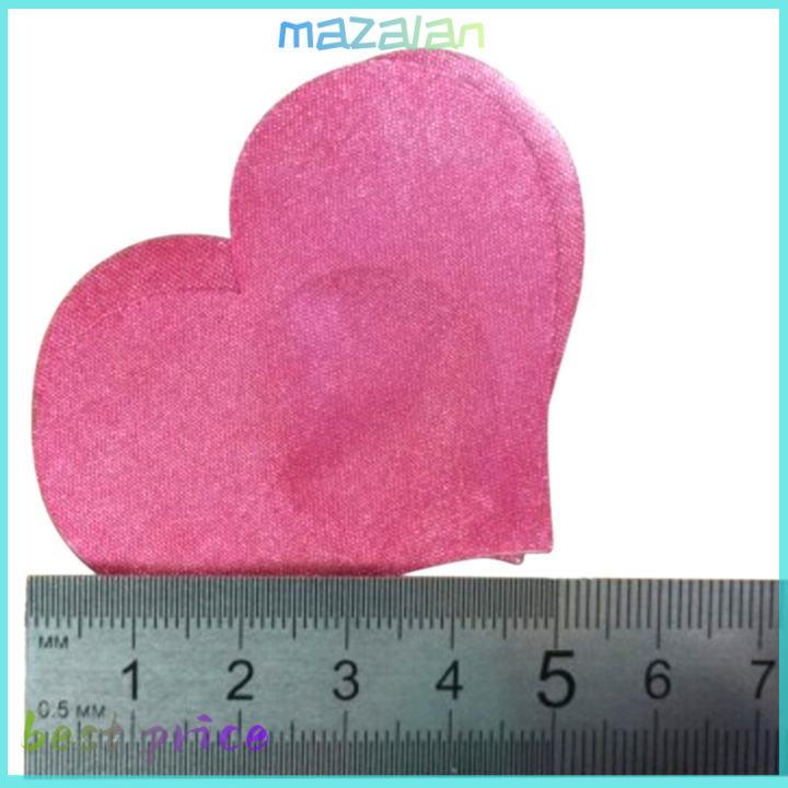 mazalan-สติกเกอร์ติดหน้าอกร่างกายผู้หญิง2ชิ้นสติกเกอร์ติดแผ่นปิดหัวนมรูปหัวใจแบบใช้แล้วทิ้ง