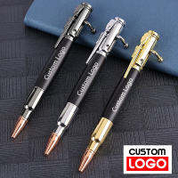 Bolt Action Pen Custom LOGO Ballpoint Pocket Pen Retractable Business Pen Signature School Office Home Lettering ชื่อแกะสลัก-kxodc9393