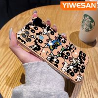 YIWESAN เคสสำหรับ OPPO A15 A35 A15s 4G เคสการ์ตูนเครยอนชินจังดีไซน์ใหม่ด้านข้างเป็นซิลิโคนชุบหรูหราเคสโทรศัพท์คลุมทั้งหมดป้องกันเลนส์กล้องเคสนิ่มเคสกันกระแทก