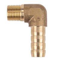 8mm Hose x 3/8" Male Thread 90 Degree Brass Elbow Barb Coupler Connector