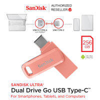 SanDisk Ultra Dual Drive Go 256GB USB 3.1 Gen1 Flash Drive Type-C Speed 150mb/s (SDDDC3-256G-G46PC) สีชมพูพีช  ประกัน Synnex