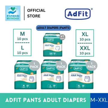 From Malaysia】Adult Diaper Pants For Senior Elderly Men Women Disposable  Diaper 10 Pcs/1 Pack Quickly Absorption Pull Ups Medium Large X-Large Size  Dry Breathable Adult Diapers