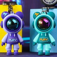 【YD】 Cartoon Lightning Keychain Astronaut Keyring for Men Car Pendant Couple Keys Holder Chain