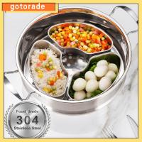 GOTORADE เหล็กไร้สนิม จานนึ่งอาหาร รูปทรงพัดลม แผ่นแบ่ง เครื่องนึ่งอาหาร อุปกรณ์เสริมห้องครัว เครื่องครัวทำจากเหล็ก ชามไข่นึ่ง ของใช้ในครัวเรือน