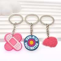 1PCS PVC Rubber Hot Keychain for Nurses New Design Medicine Care Style Heart amp; Brain Car Key Pendant Cute Bag Ornament Gift