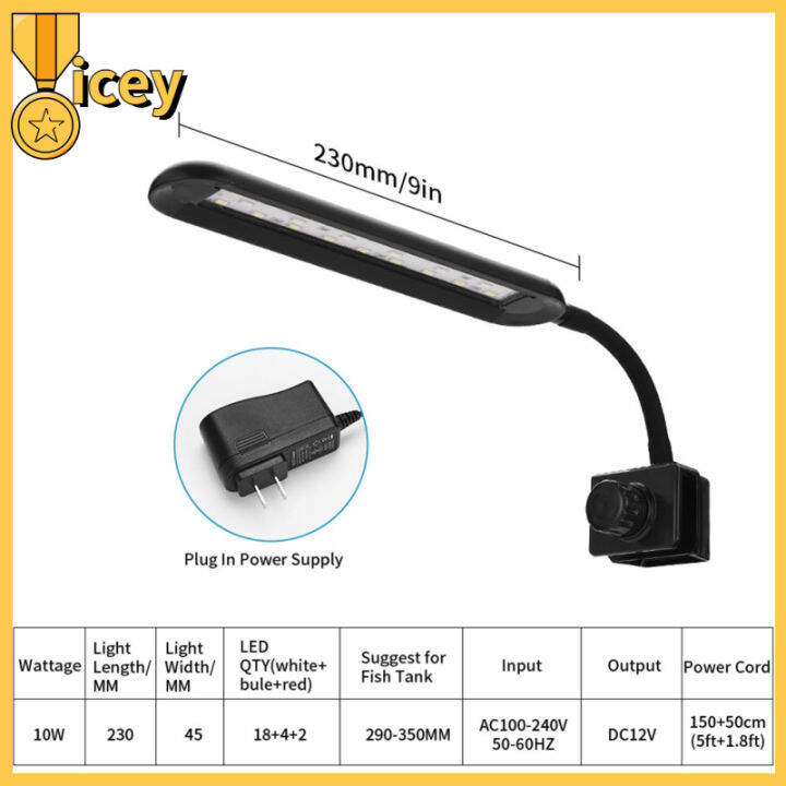 ไฟจัดสวนปรับความสว่างได้ตั้งเวลา3โหมดไฟ-led-แบบคลิปหนีบ-ไฟจัดสวนปรับเวลาได้3ชม-6ชม-12ชม-สำหรับตู้ปลาตู้ปลา