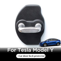 TESLA MODEL Y กันรอยล็อคประตูรถยนต์ tesla modely รุ่น y กันรอยลิมิตประตูรถยนต์ model y  ฝาปิดล็อคประตูรถยนต์