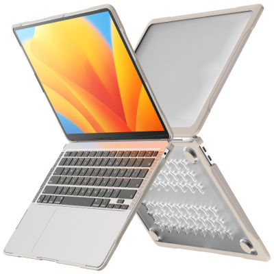 สำหรับ MacBook Air 13 M1 2021/2023 A2337ฝาครอบเคสเคลือบเปลือกแข็งบางโปร่งแสงเคสระบายความร้อนป้องกันเคสลื่นเข้ากันได้กับ MacBook Air/โปร