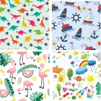 DIY Cloth Diapers Waterproof PUL Fabric For Baby Boy Girl Handmade Bibs Apron Swim Diaper Material Summer Print 1 Meter