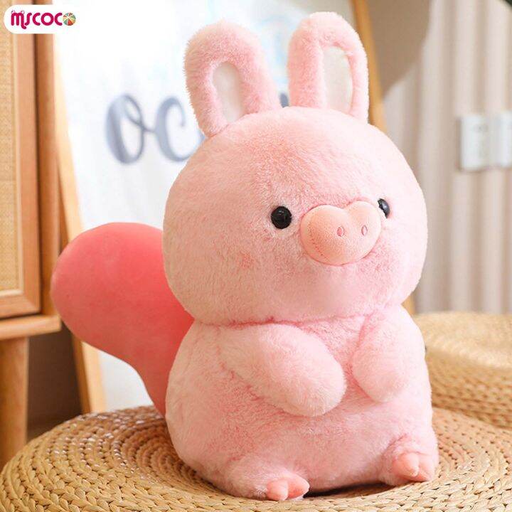 mscoco-ตุ๊กตาของเล่นตุ๊กตาหูกระต่ายน่ารักเหมือนจริง-boneka-mainan-จำลองน่ารักสร้างสรรค์ตุ๊กตาหมูยัดนุ่นสำหรับเด็กผู้หญิง