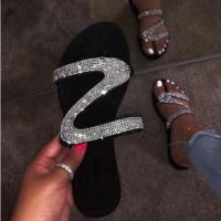 ﹉ﺴ 2023 Women Slippers Flip Flops Summer Women Crystal Diamond Bling Beach Slides Sandals Casual Shoes Slip On Slipper