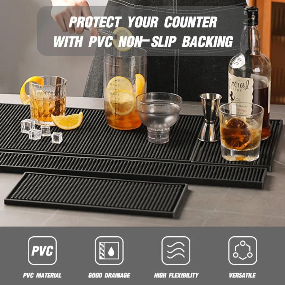 Bar Mat Spill Mat for Cocktail and Coffee Bar Nonslip Flexible